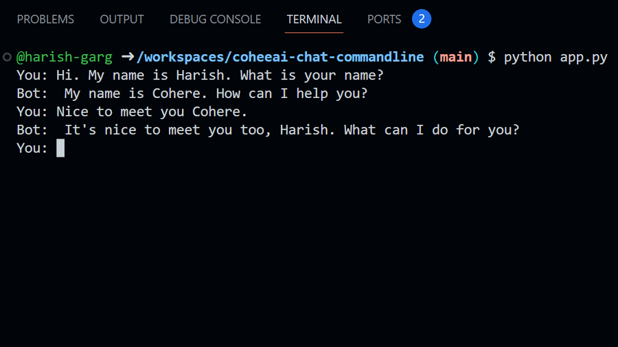 command-line-chatbot-using-cohereai-chat-api - harishgarg.com